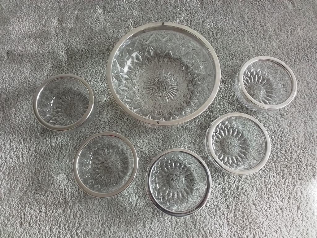 Val Saint Lambert kom set vintage, Antiek en Kunst, Ophalen of Verzenden