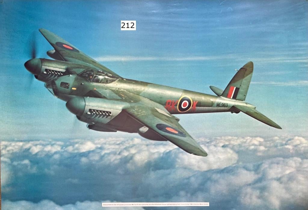 vliegtuig poster, Verzamelen, Luchtvaart en Vliegtuigspotten, Ophalen of Verzenden, Zo goed als nieuw, Kaart, Foto of Prent