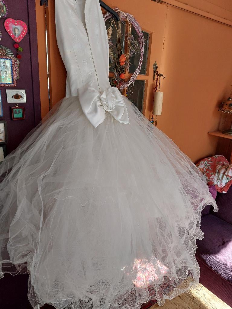 Mooie witte trouwjurk, Kleding | Dames, Ophalen, Zo goed als nieuw, Wit, Trouwjurk