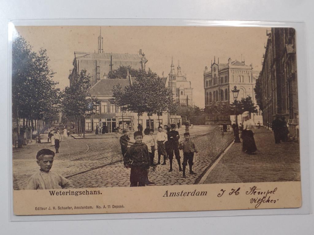 Amsterdam 454 uitg Schaefer, Verzenden, Voor 1920, Gelopen, Noord-Holland