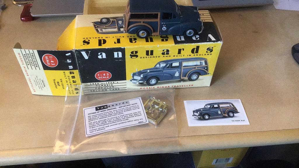 MORRIS MINOR TRAVELLER MET Z G “ HOUT” ZIJKANT VANGUARDS, Hobby en Vrije tijd, Modelauto's | 1:43, Ophalen of Verzenden, Nieuw