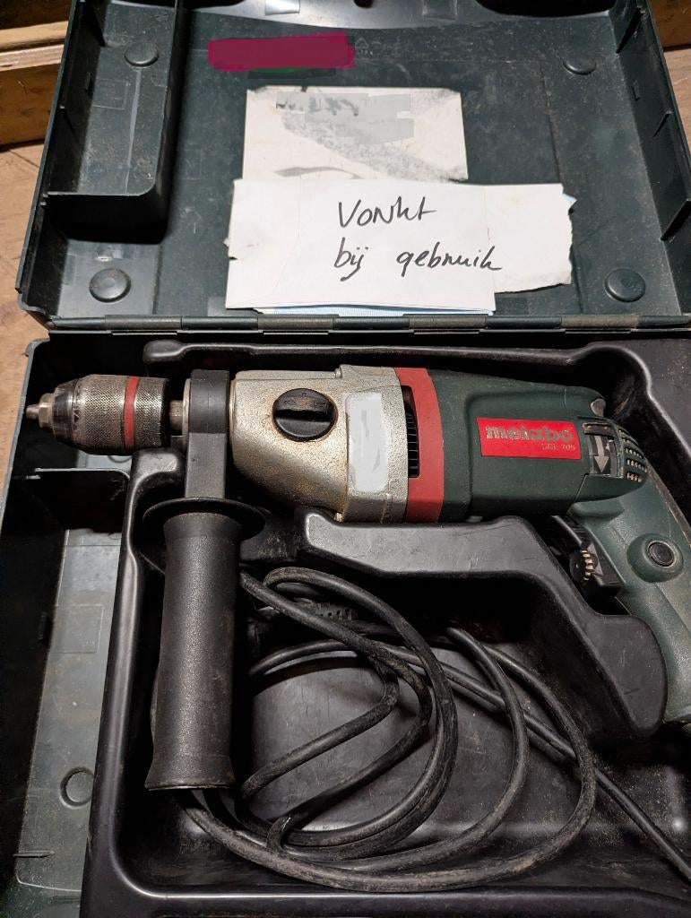 Nette boor/schroef Metabo SBE 705 snel span kop (vonkt), Ophalen, Boor- en Schroefmachine, Variabele snelheid, Gebruikt