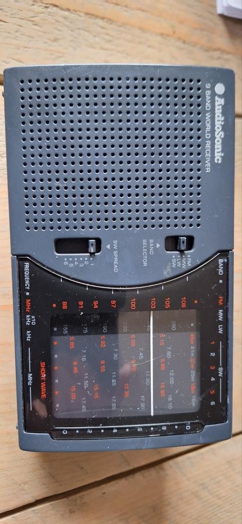 AudioSonic 9 Band Wereldontvanger Radio, Audio, Tv en Foto, Radio's, Ophalen of Verzenden, Gebruikt, Wereldontvanger