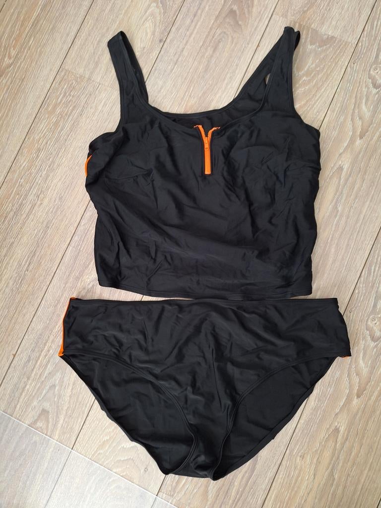 Tankini set met rokje maat 60, Ophalen of Verzenden, Gedragen, Zwart, Overige typen