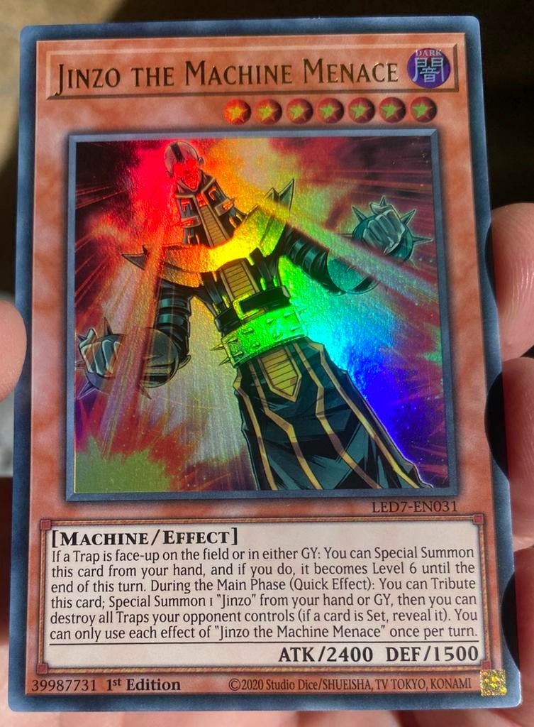 Yu-Gi-Oh! Jinzo the Machine Menace LED7 1st Edition !, Hobby en Vrije tijd, Verzamelkaartspellen | Yu-gi-Oh!, Ophalen of Verzenden
