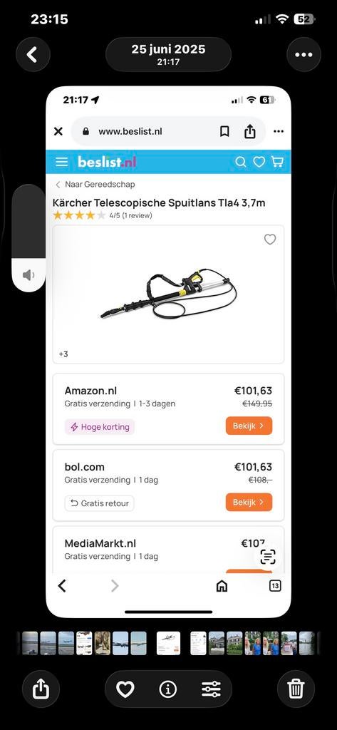 Kärcher Telescopische Spuitlans TLA 4, 3,7m (nieuw), Ophalen of Verzenden, Nieuw