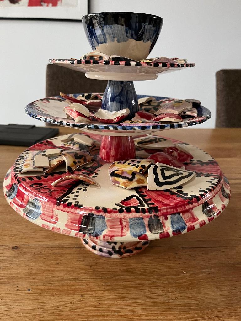 Lui-lekker-land, etagère van Kees Okx, Antiek en Kunst, Ophalen of Verzenden