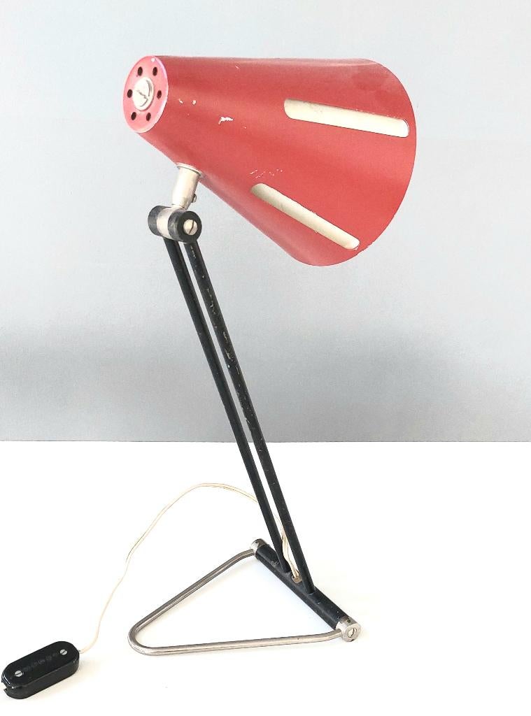 Busquet Tafellamp Hala Zonneserie, Gebruikt, Mid century, Ophalen of Verzenden, Metaal