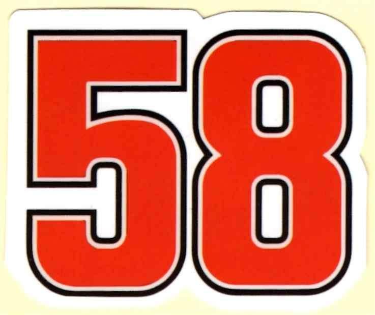 Marco Simoncelli Super Sic 58 sticker #1, Ophalen of Verzenden