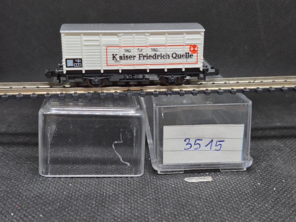 Minitrix 3515 - goederenwagen Gklm-10 'KFQ' (15289), Gebruikt, Gelijkstroom, Trix, Wagon