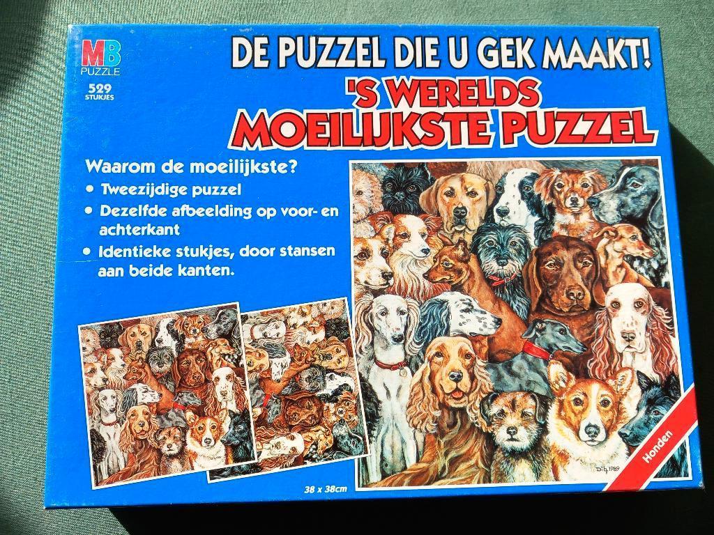 De puzzel die u gek maakt, tweezijdig honden., Ophalen of Verzenden, Meer dan 50 stukjes, Zo goed als nieuw