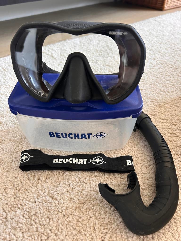 Beuchat Duikbril en Snorkel voor Freediving, Watersport en Boten, Duiken, Ophalen of Verzenden, Gebruikt, Duikbril of Snorkel