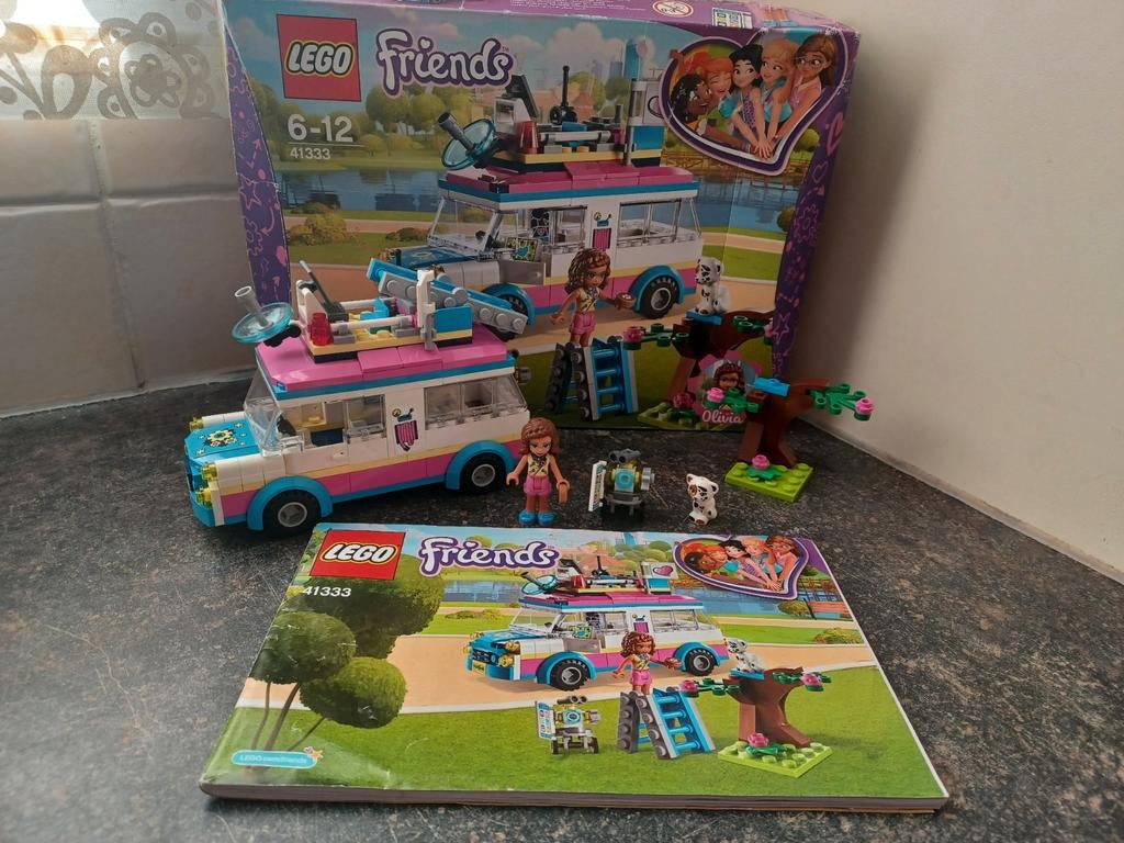 Lego friends 41333 Olivia's missievoertuig, Kinderen en Baby's, Speelgoed | Duplo en Lego, Zo goed als nieuw, Lego, Complete set