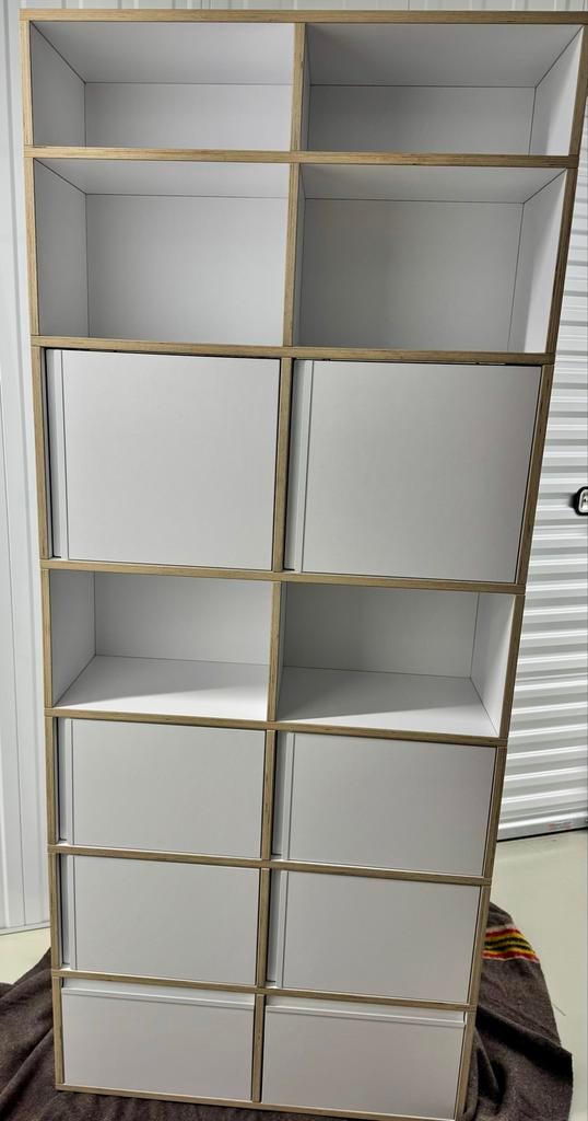 Tylko kast witte multiplex kast met open vakken, deuren en l, Ophalen, Zo goed als nieuw