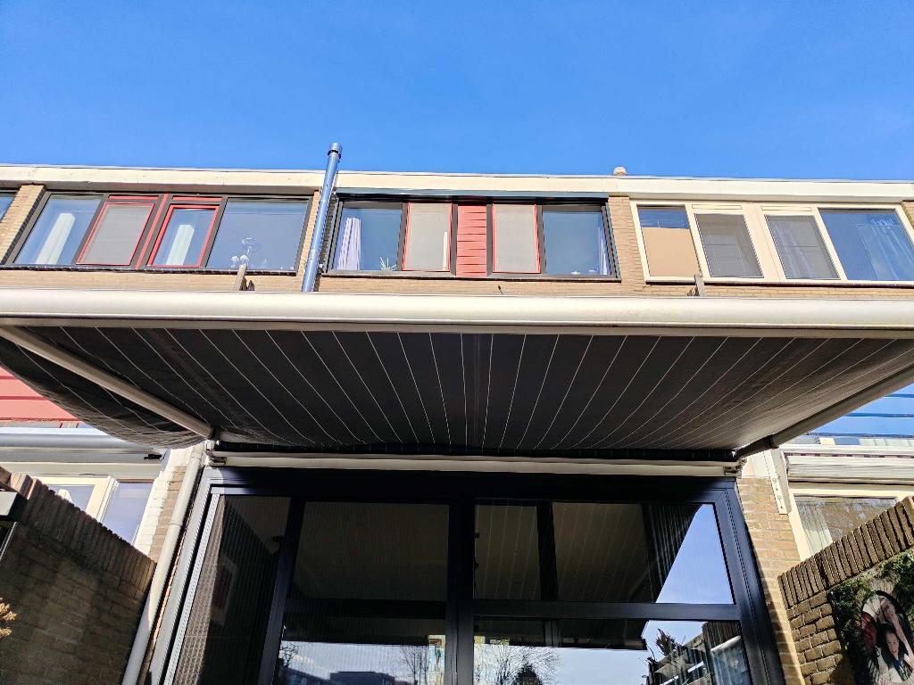 Knikarmscherm 4M breed 3M uitval zie beschrijving, Ophalen, Gebruikt, Elektrisch, 150 tot 300 cm