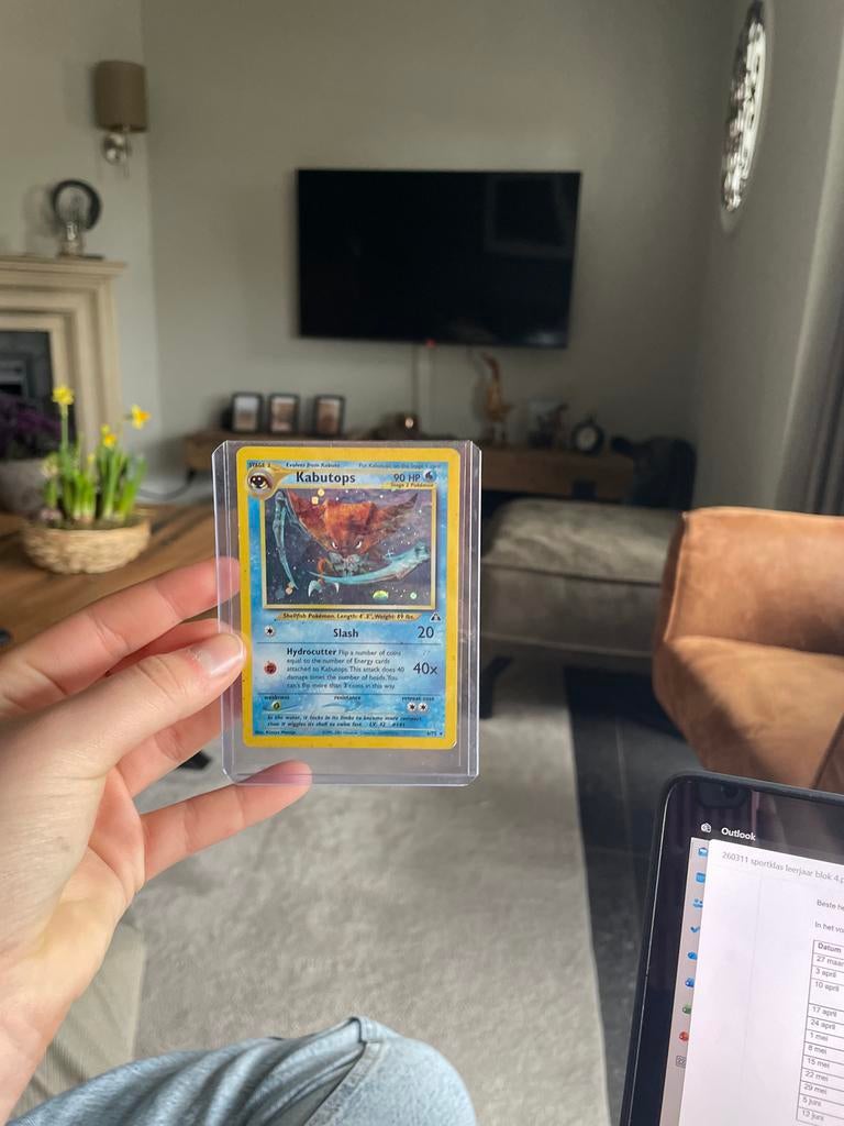Kabutops Pokémon kaart - Zeldzaam en in goede staat, Ophalen of Verzenden, Gebruikt, Losse kaart