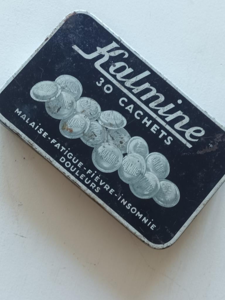 Oud Kalmine Blikken Doos, Ophalen of Verzenden, Gebruikt, Overige