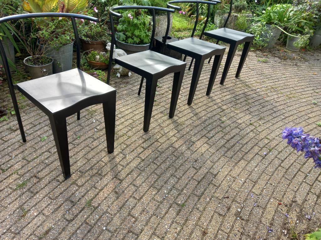 Vier Dr glob starck kartell stoelen, Ophalen, Vo, Gebruikt, Vo