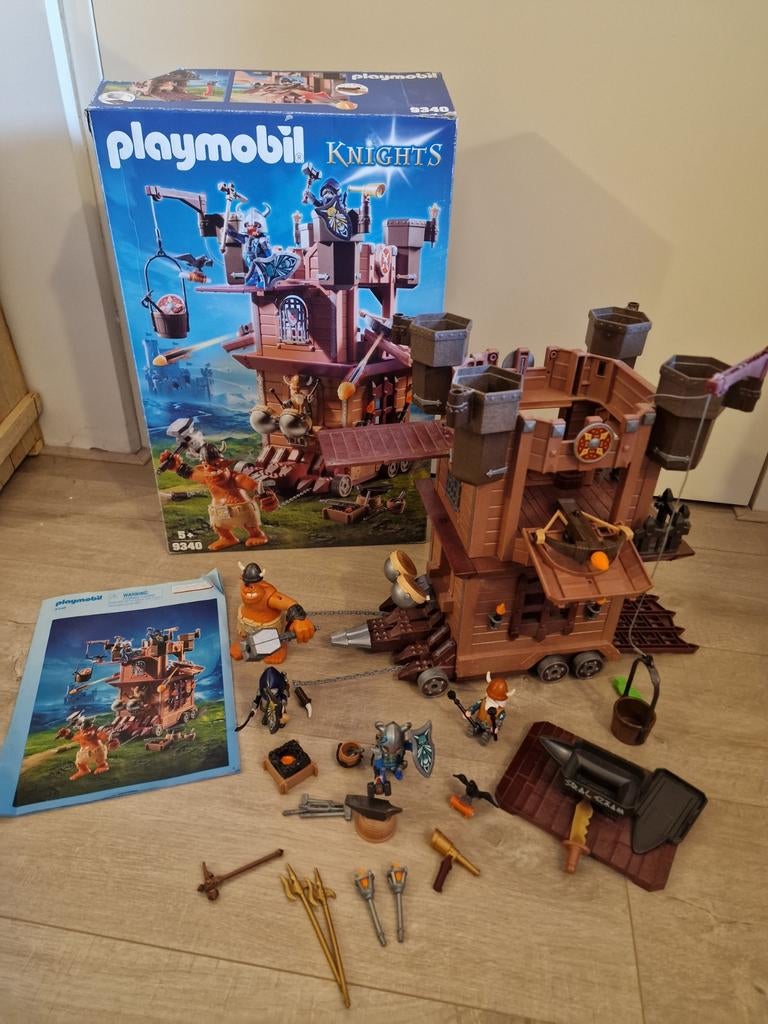 Playmobil, rijdend fort, set 9340- complete set, Kinderen en Baby's, Speelgoed | Playmobil, Ophalen, Zo goed als nieuw, Complete set