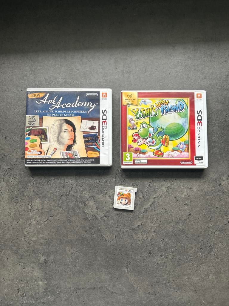 3DS Games: New Art Academy, Yoshi's New Island, Super Mario, Gebruikt, Overige genres, 1 speler, Ophalen of Verzenden