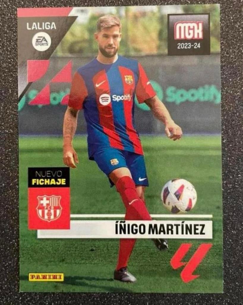 Panini La Liga MGK 23/24 NUEVO FICHAJE MARTÍNEZ BARCELONA, Verzenden, Zo goed als nieuw, Plaatje