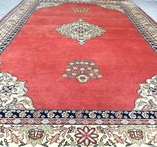 Perzisch tapijt handgeknoopt vloerkleed oudroze 300x200 cm, Huis en Inrichting, Stoffering | Tapijten en Kleden, Groen, Gebruikt