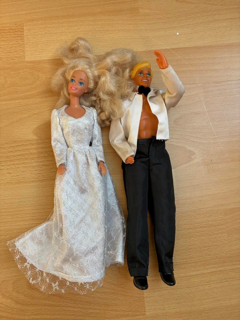 Barbie en Ken bruidspaar poppen, Ophalen of Verzenden, Gebruikt, Barbie