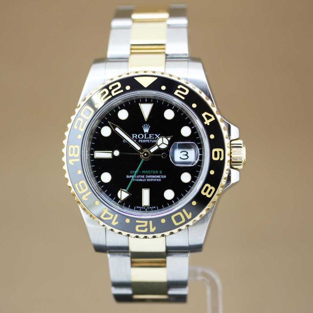 Rolex GMT-Master II Ref. 116713LN, Staal, Gebruikt, Rolex, Polshorloge