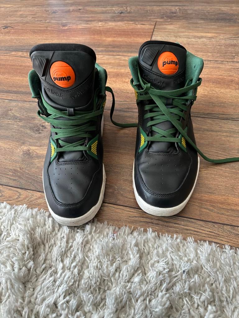 Reebok The Pump sneakers zwart groen, Zwart, Ophalen of Verzenden, Sneakers of Gympen, Gedragen