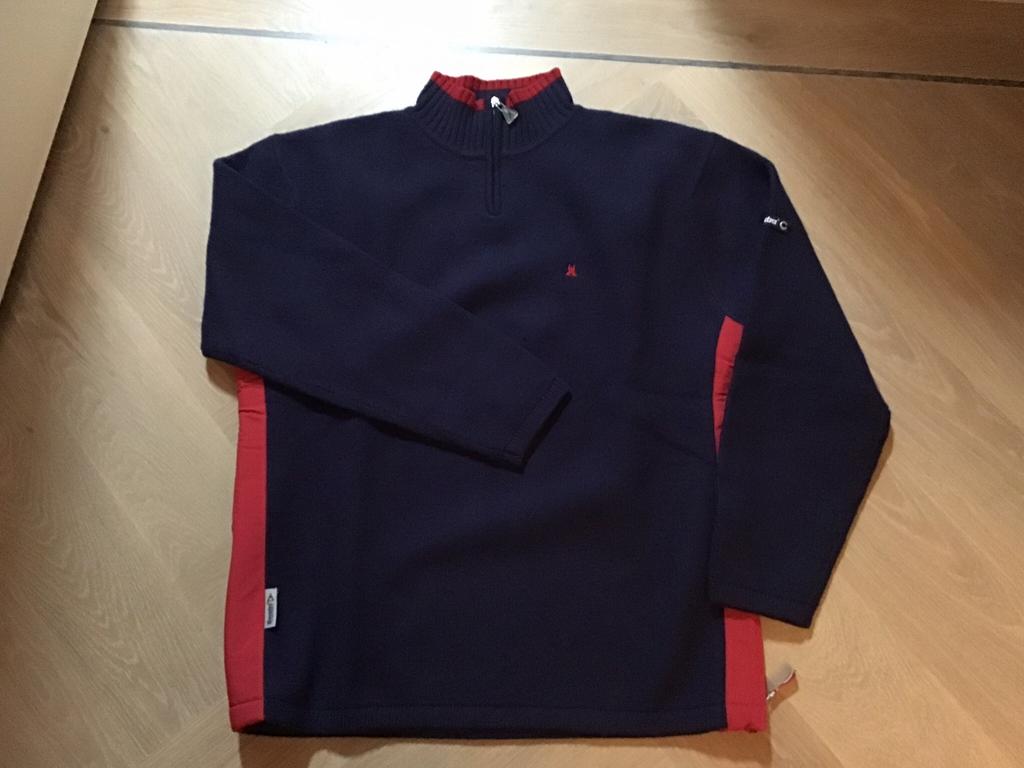 Gaastra 100% Wol Windstopper Gevoerde Trui Mt. L NIEUW Blauw, Ophalen of Verzenden, Nieuw, Maat 52/54 (L), Blauw