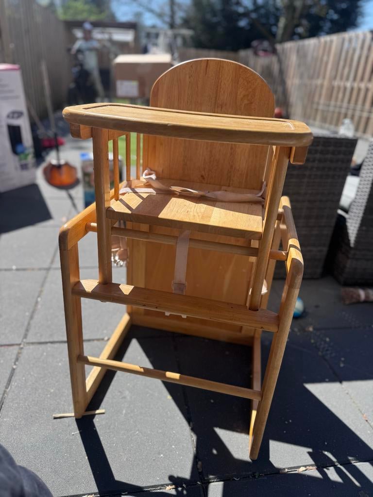 Houten kinderstoel, Ophalen of Verzenden, Gebruikt, Overige typen, Afneembaar eetblad