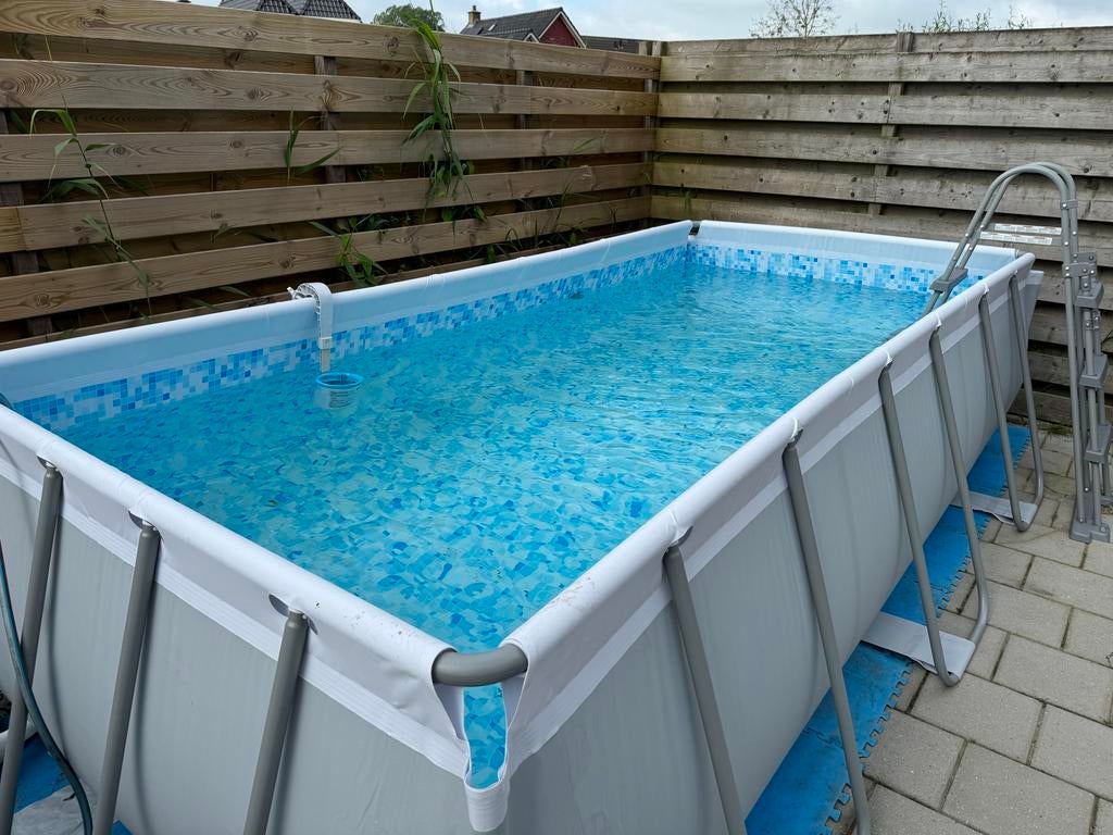 Zwembad 4x2x1m compleet met zoutwatersysteem, Tuin en Terras, Ophalen, Gebruikt, 200 tot 300 cm, 80 tot 120 cm