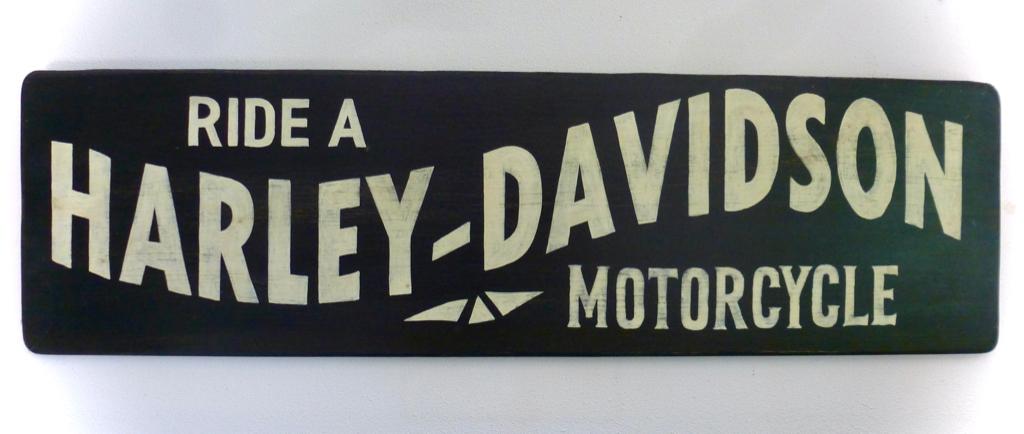 Vintage Harley Davidson Motorcycle bord / industrieel, Verzamelen, Ophalen of Verzenden, Zo goed als nieuw, Motoren