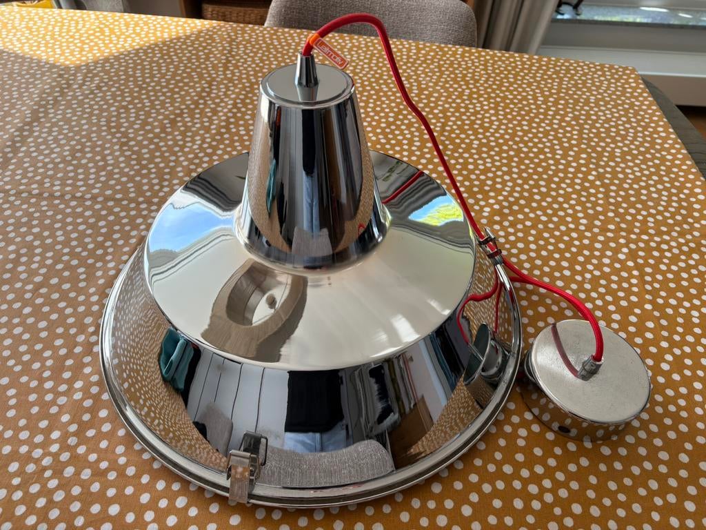 Hanglamp Leitmotiv chroom, Ophalen, Zo goed als nieuw, Metaal, Minder dan 50 cm