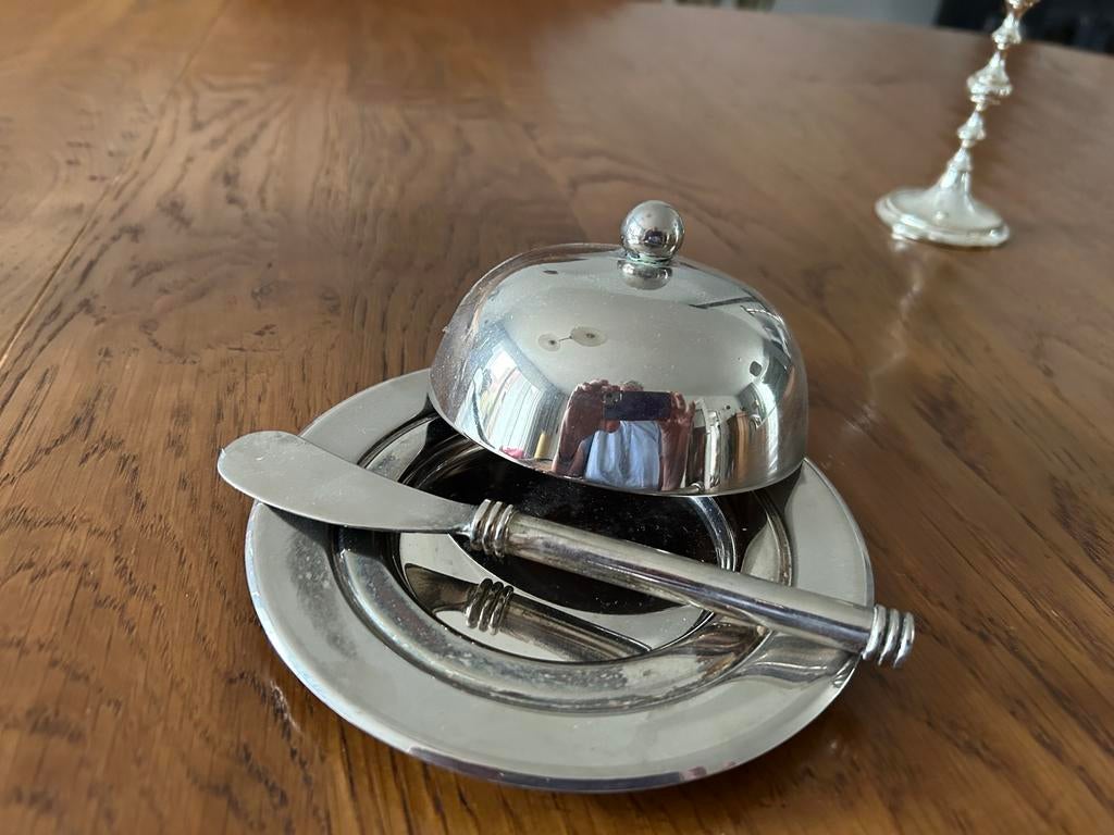 Boterpotje, Antiek en Kunst, Antiek | Goud en Zilver, Ophalen of Verzenden, Zilver