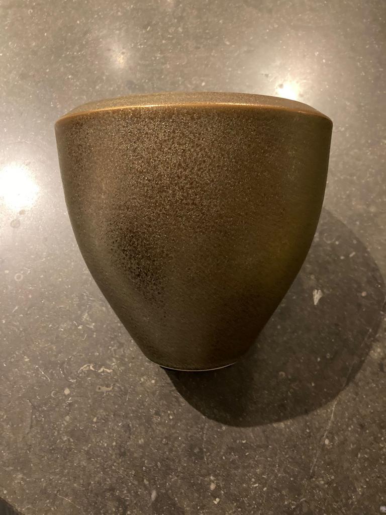 Ecri pot platina brons, Tuin en Terras, Bloempotten, Rond, Nieuw, Ophalen of Verzenden, Aardewerk