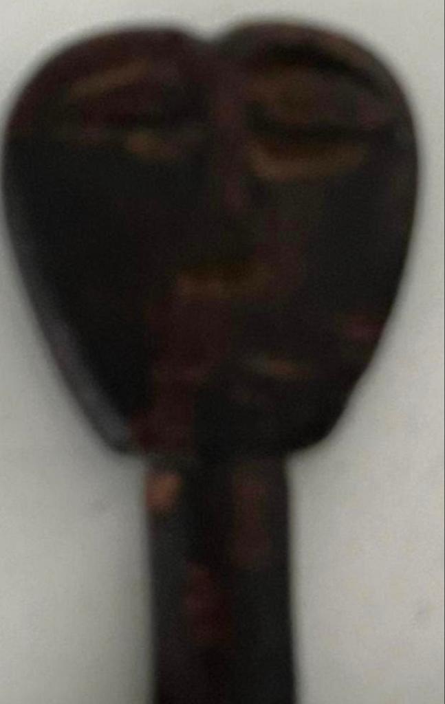 Afrikaanse Houten Lepel met Hand Gesneden - 23 cm, Antiek en Kunst, Ophalen of Verzenden