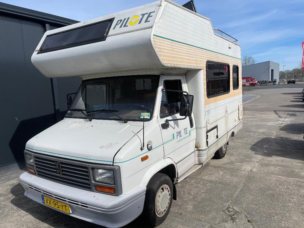 fiat pilote camper 2.0 benzine geen apk bj 1989, Caravans en Kamperen, Campers, Alkoof, Particulier, Tot en met 4, Fiat