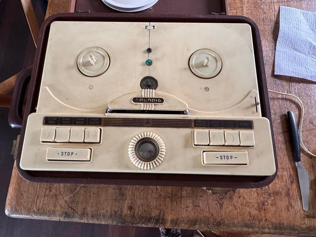 Bandrecorder rond 1950 Grundig, Ophalen, Bandrecorder