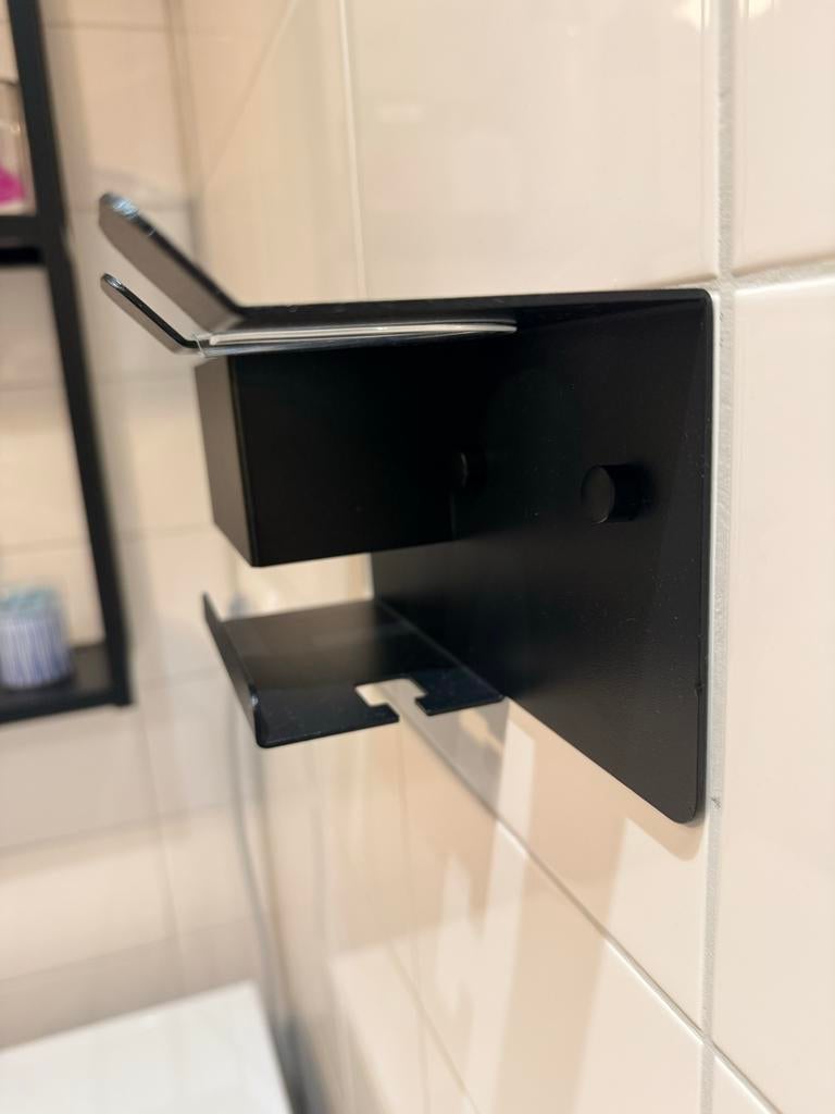 Zwarte föhnhouder muurbeugel voor Dyson, Ophalen of Verzenden, Gebruikt, Zwart, Overige typen