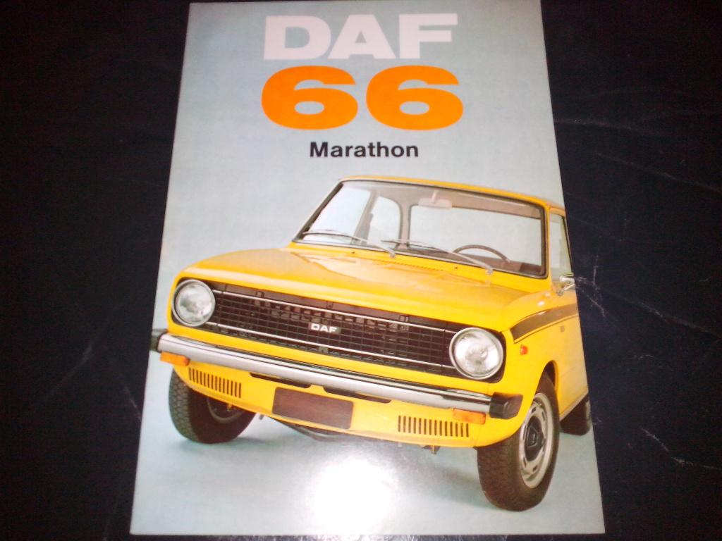 DAF 66 Marathon sedan coupé combi brochure folder 1972/1973, Ophalen of Verzenden, Zo goed als nieuw, Overige merken