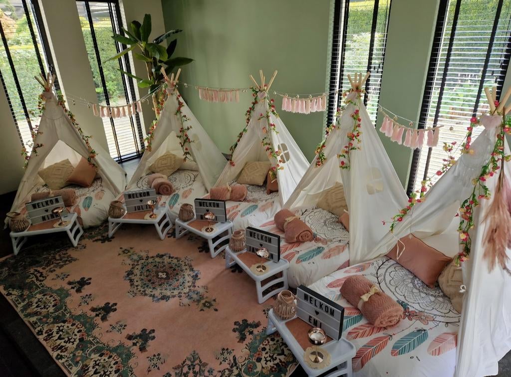 Tipi tenten verhuur voor een magisch slaapfeestje, Ophalen, Zo goed als nieuw