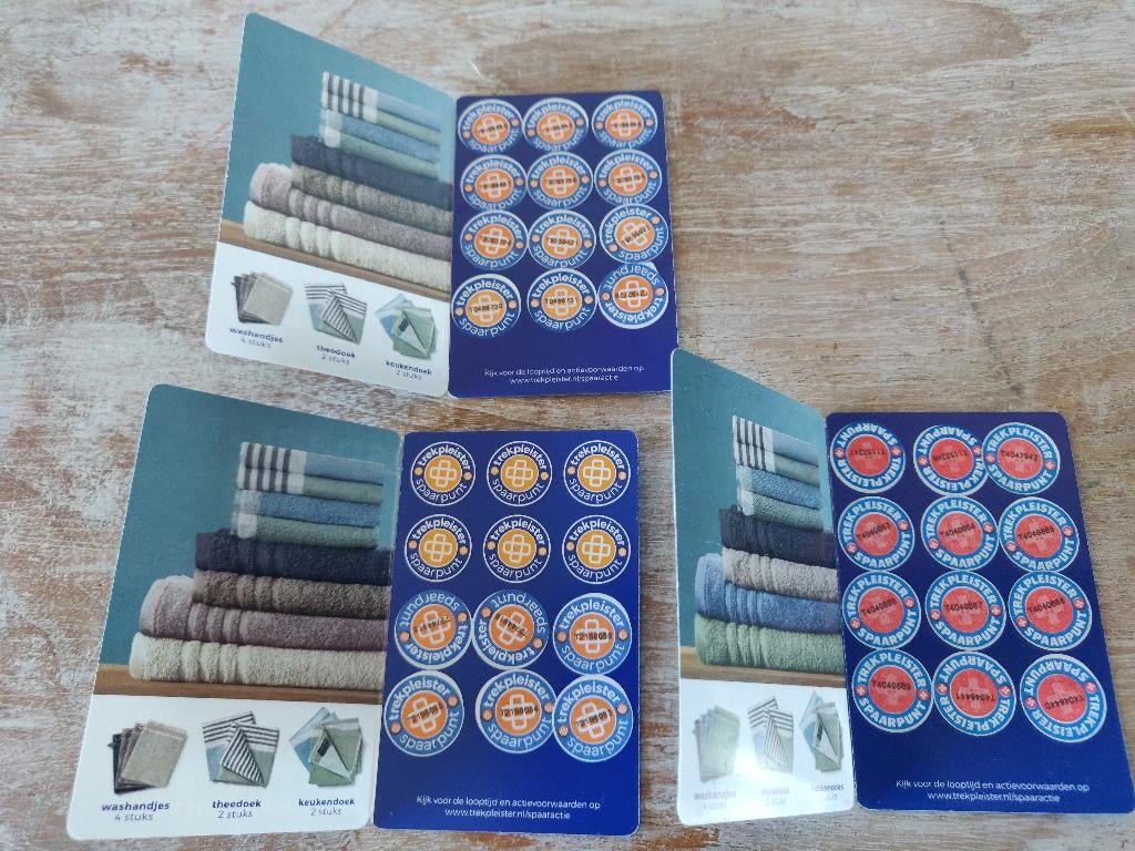Trekpleister zegels handdoeken (eventueel Lidl minis zegels), Verzenden, Winkel, Super of Benzinepomp, Zegels, Bonnen of Punten