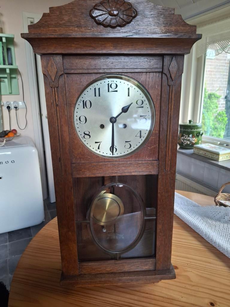 Klok regulator, gebroken veer uurwerk, Ophalen of Verzenden