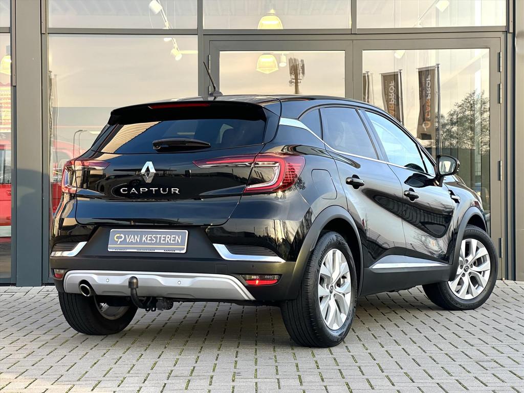 RENAULT Captur TCe 101pk Intens | Trekh. | Apple Carplay | K, Gebruikt, 1165 kg, Leder en Stof, Zwart