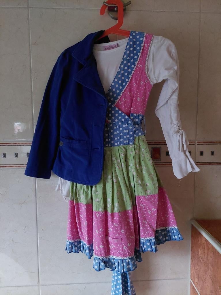 Mim Pi set Jurk Shirt Blazer 110 116, Jongen of Meisje, Ophalen of Verzenden, Zo goed als nieuw, Jurk of Rok