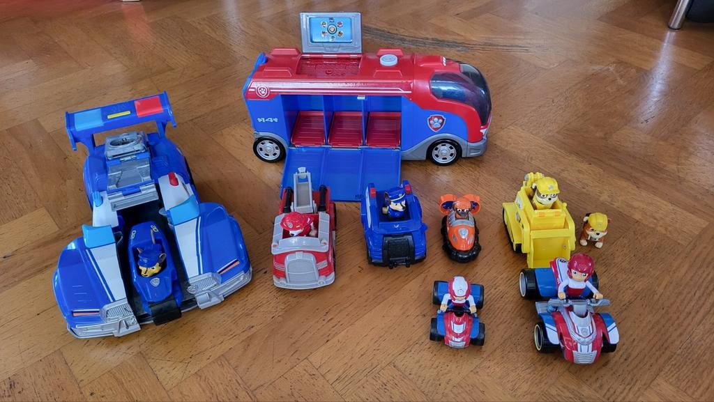 Paw Patrol Voertuigen Set - Patroller, Racewagen & Meer, Ophalen of Verzenden, Gebruikt