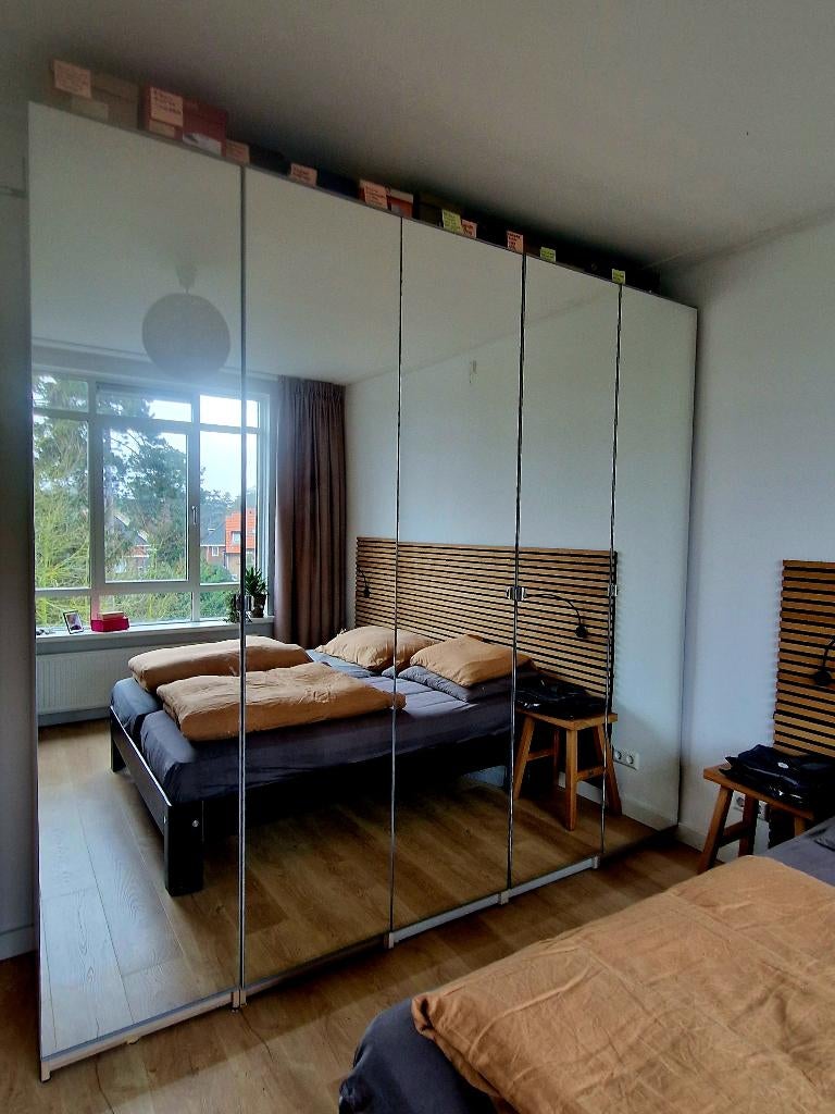 Pax kledingkasten met Spiegeldeuren, Ophalen, Overige materialen, 200 cm of meer, Met klep(pen)