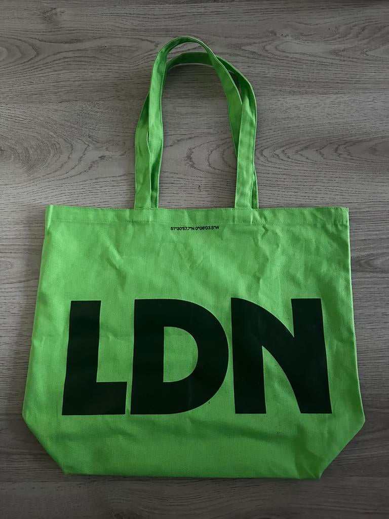 WISE x London groene tote bag nieuw, Ophalen of Verzenden, Nieuw, Groen