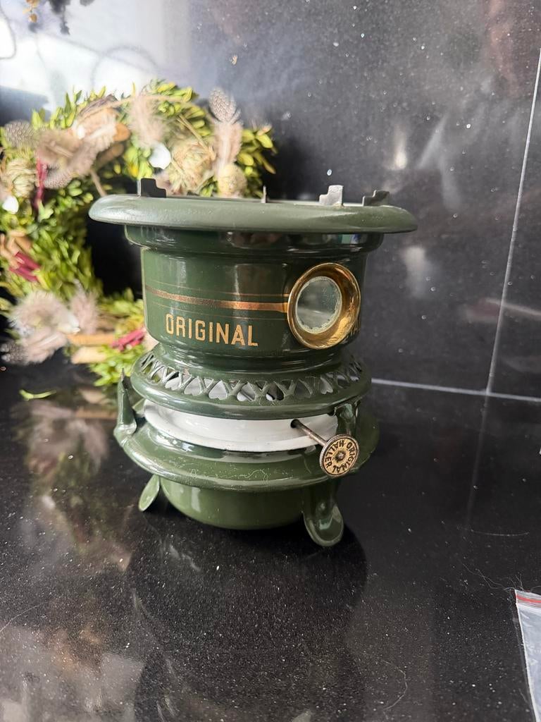 Petroleum stelletje Vintage emaille theelicht – HALLER, Antiek en Kunst, Ophalen of Verzenden